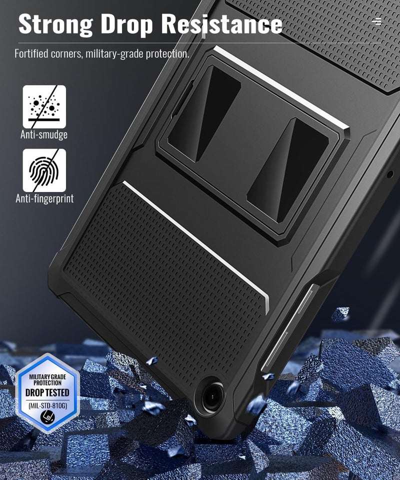 MoKo Case Fit Galaxy Tab A11+ Plus/A9+ 11-Inch 2025/2023, Shockproof Full Body Rugged Stand Back Cover with Built-in Screen Protector for Galaxy Tab A11+/A9 Plus Tablet, Black - Image 4